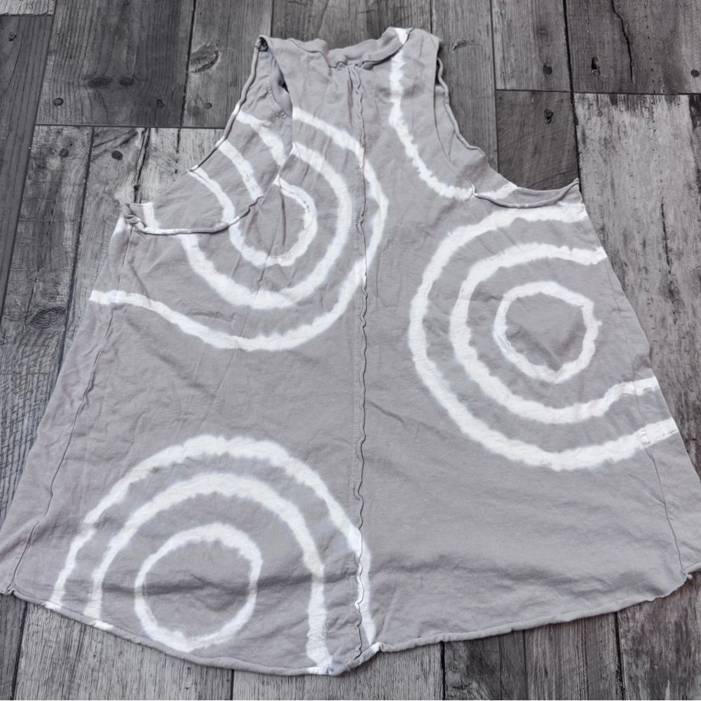 Anthropologie T.la Womens White Gray Tie Dye Muscle Tank Small - Picture 6 of 6